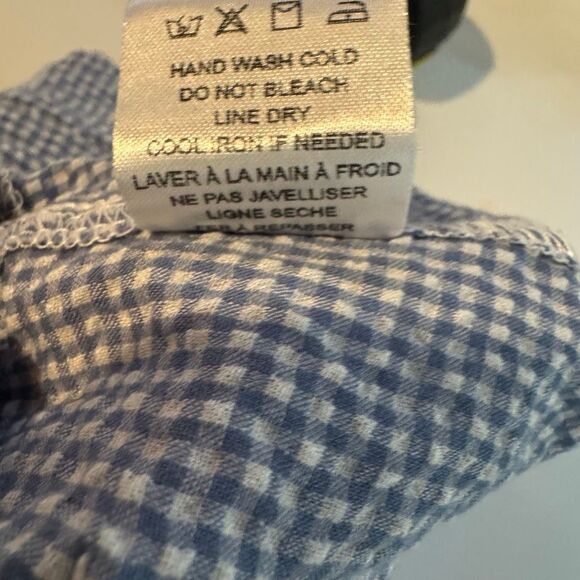 dRA Los Angeles Fog Blue Gingham Parachute Pants | Medium | Anthropologie - Picture 11 of 14